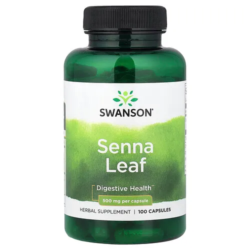 Swanson Vitamins, Hoja de sen, 500 mg, 100 cápsulas