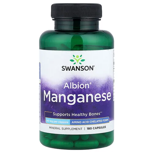 Swanson Vitamins, Manganeso Albion®, 40 mg, 180 cápsulas