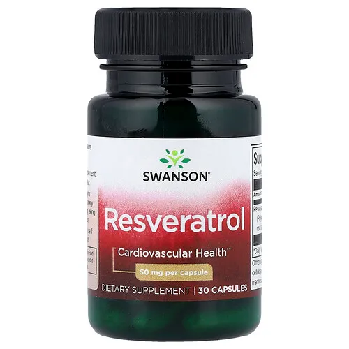 Swanson Vitamins, Resveratrol, 50 mg, 30 cápsulas