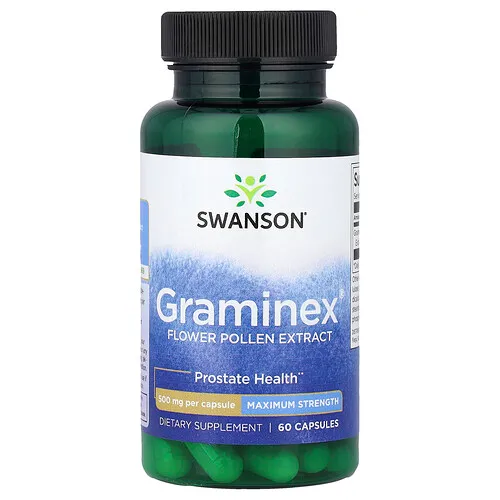 Swanson Vitamins, Graminex®, Extracto de polen de flor, Concentración máxima, 500 mg, 60 cápsulas