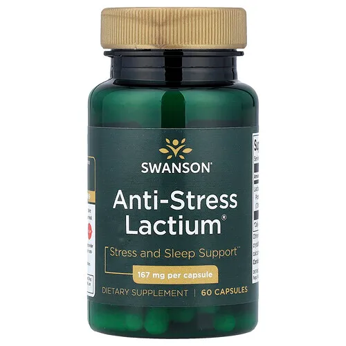 Swanson Vitamins, Lactium® antiestrés, 167 mg, 60 cápsulas