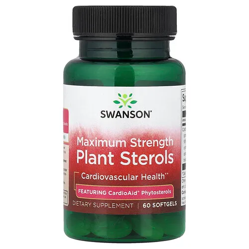 Swanson Vitamins, Esteroles vegetales, Concentración máxima, 60 cápsulas blandas