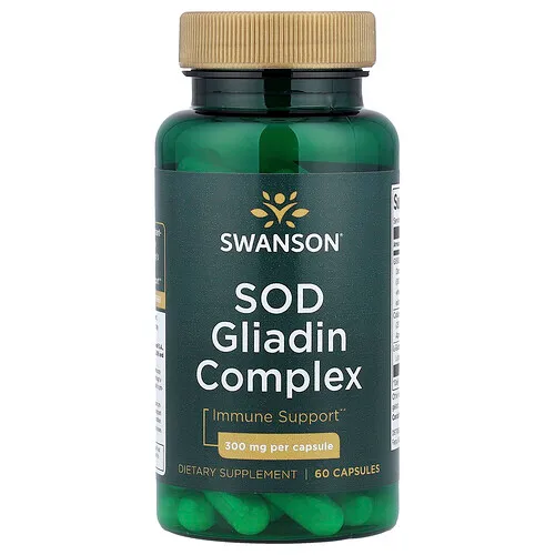Swanson Vitamins, Complejo de SOD y gliadina, 300 mg, 60 cápsulas