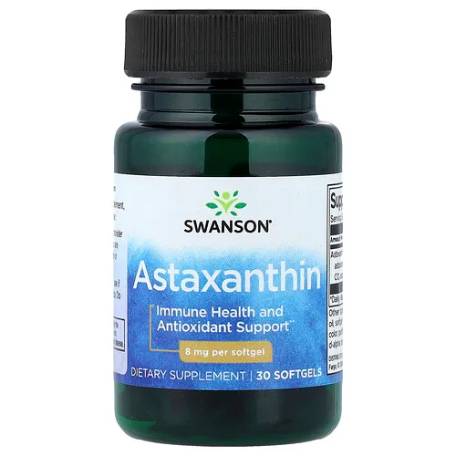 Swanson Vitamins, Astaxantina, 8 mg, 30 cápsulas blandas
