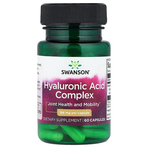 Swanson Vitamins, Complejo de ácido hialurónico, 166 mg, 60 cápsulas