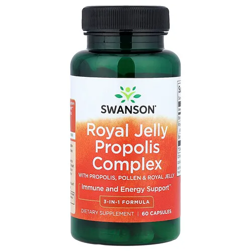 Swanson Vitamins, Complejo de propóleo con jalea real, 60 cápsulas