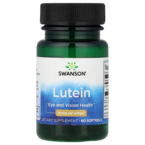 Swanson Vitamins, Luteína, 10 mg, 60 cápsulas blandas