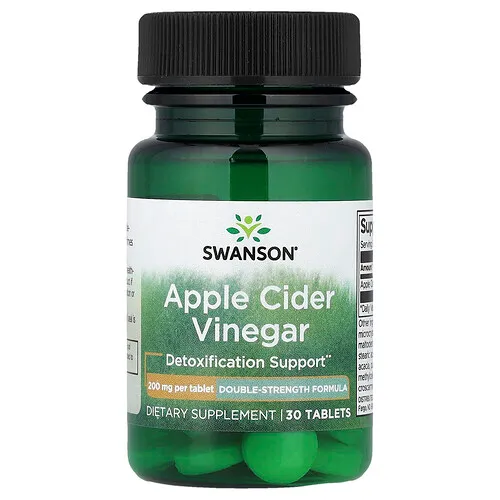 Swanson Vitamins, Vinagre de sidra de manzana, 200 mg, 30 comprimidos