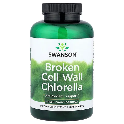 Swanson Vitamins, Clorela con pared celular rota`` 360 comprimidos