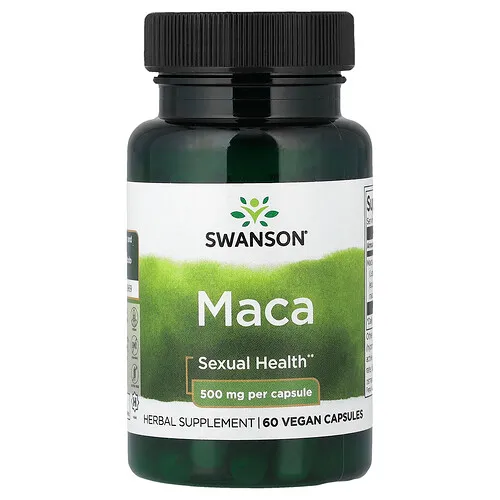 Swanson Vitamins, Maca, 500 mg, 60 cápsulas veganas