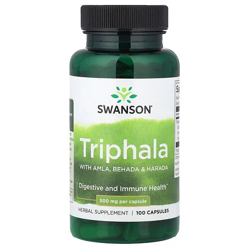 Swanson Vitamins, Triphala con grosellero de la India, behada y harada, 500 mg, 100 cápsulas