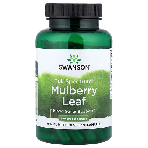 Swanson Vitamins, Hoja de morera Full Spectrum®, 500 mg, 120 cápsulas