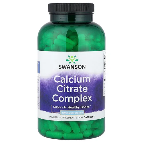 Swanson Vitamins, Complejo de citrato de calcio, 250 mg, 300 cápsulas
