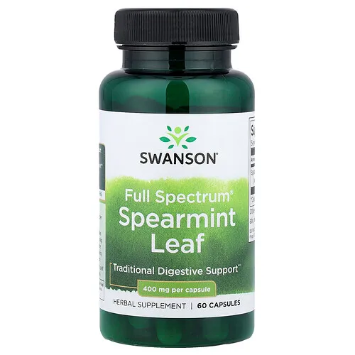Swanson Vitamins, Hoja de hierbabuena Full Spectrum®, 400 mg, 60 cápsulas