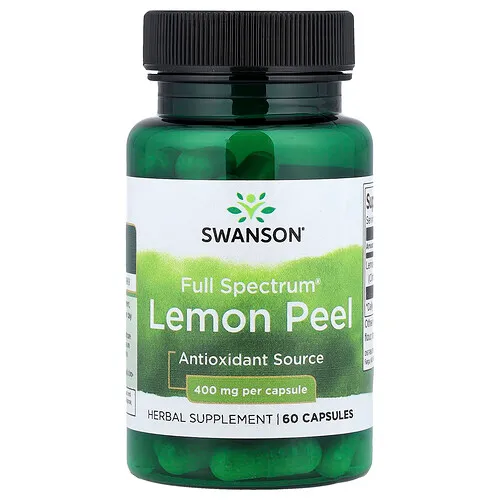 Swanson Vitamins, Full Spectrum®, Cáscara de limón, 400 mg, 60 cápsulas
