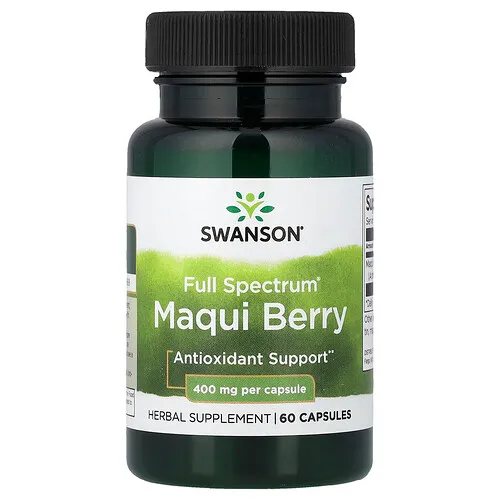 Swanson Vitamins, Full Spectrum®, Baya de maqui de espectro completo, 400 mg, 60 cápsulas