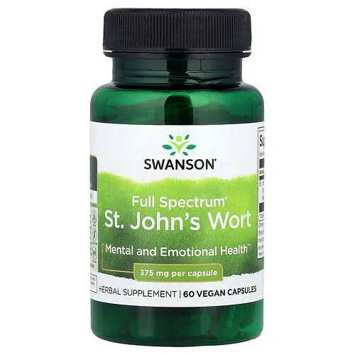 Swanson Vitamins, Hierba de San Juan Full Spectrum®, 375 mg, 60 cápsulas veganas