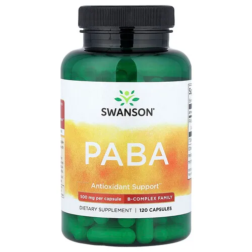 Swanson Vitamins, PABA, 500 mg, 120 cápsulas