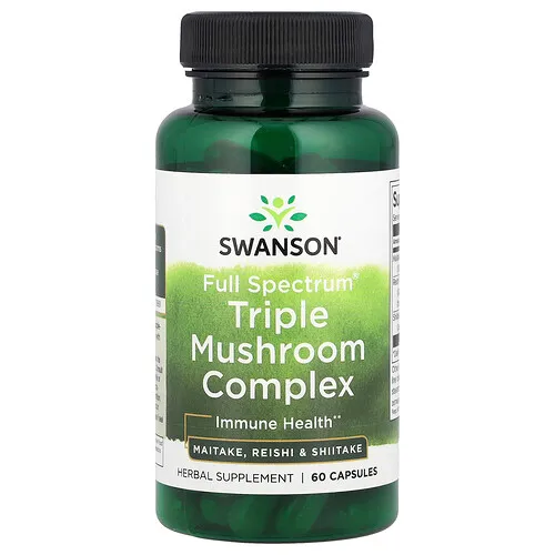 Swanson Vitamins, Complejo de tres hongos Full Spectrum®, 60 cápsulas