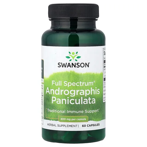 Swanson Vitamins, Andrographis paniculata Full Spectrum®, 400 mg, 60 cápsulas