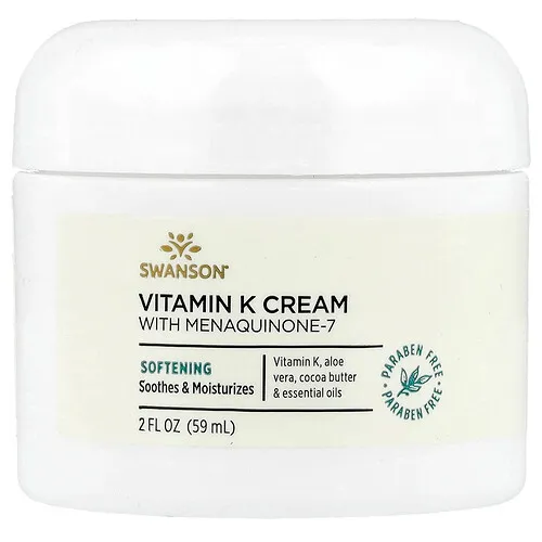 Swanson Vitamins, Crema con vitamina K y menaquinona-7, 59 ml (2 oz. líq.)