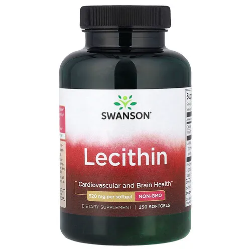 Swanson Vitamins, Lecitina, 520 mg, 250 cápsulas blandas