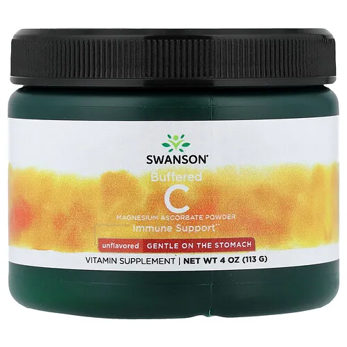 Swanson Vitamins, Vitamina C regulada en polvo, Sin sabor, 113 g (4 oz)