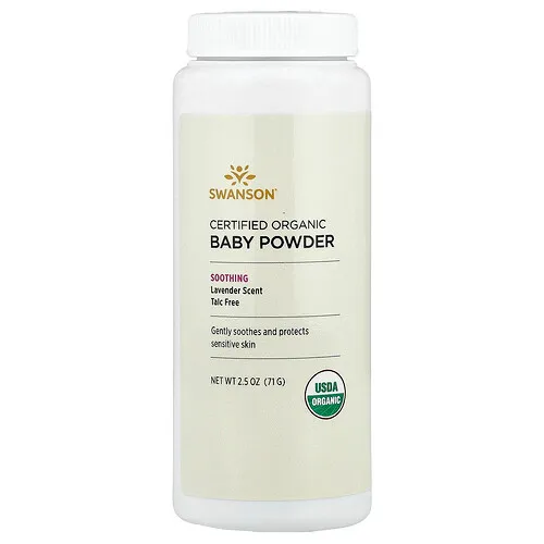 Swanson Vitamins, Polvo orgánico certificado para bebés, Lavanda`` 71 g (2,5 oz)