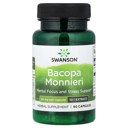 Swanson Vitamins, Bacopa monnieri, 50 mg, 90 cápsulas