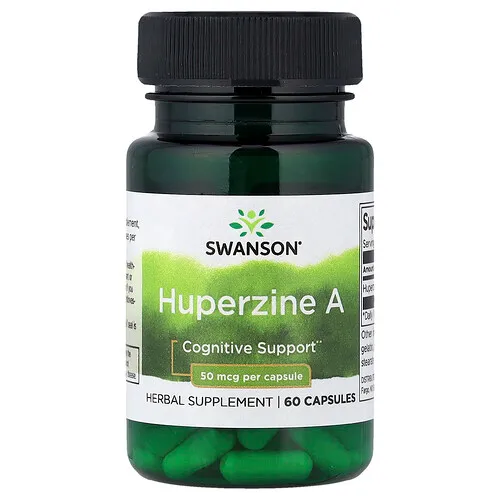 Swanson Vitamins, Huperzina A, 50 mcg, 60 cápsulas