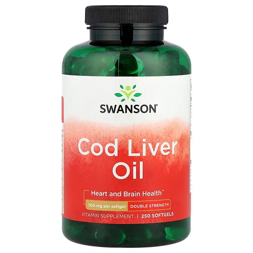 Swanson Vitamins, Aceite de hígado de bacalao, 250 cápsulas blandas
