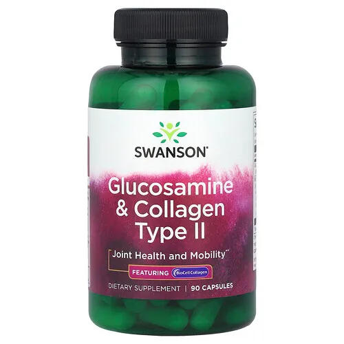 Swanson Vitamins, Glucosamina y colágeno tipo II, 90 cápsulas
