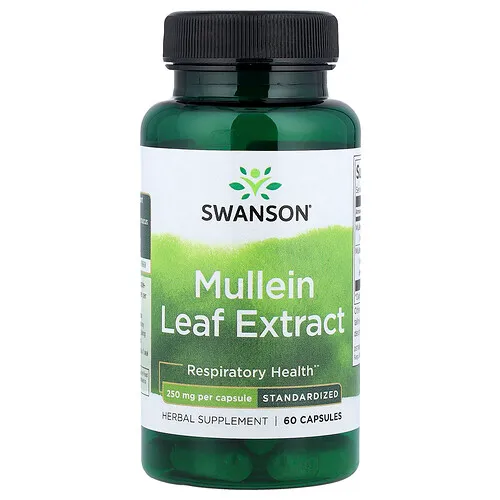 Swanson Vitamins, Extracto de hoja de gordolobo, Estandarizado, 250 mg, 60 cápsulas
