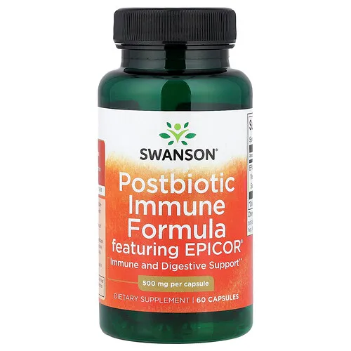 Swanson Vitamins, Fórmula inmunitaria posbiótica con Epicor®, 500 mg, 60 cápsulas