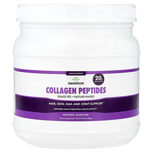 Swanson Vitamins, Péptidos de colágeno, Sin sabor, 280 g (9,88 oz)