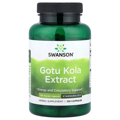 Swanson Vitamins, Extracto de gotu kola, Estandarizado, 100 mg, 120 cápsulas