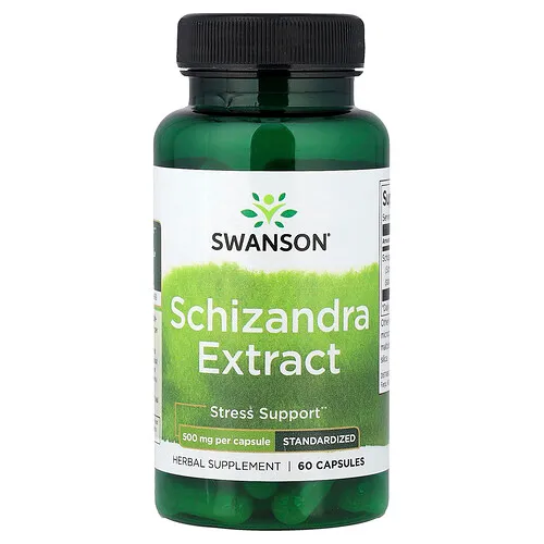 Swanson Vitamins, Extracto de esquizandra, estandarizado, 500 mg, 60 cápsulas