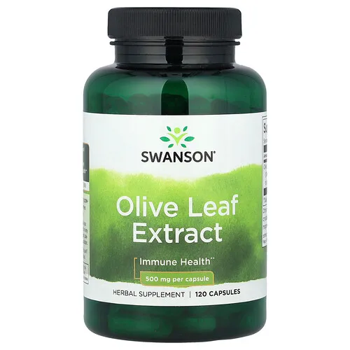 Swanson Vitamins, Extracto de hoja de olivo, 500 mg, 120 cápsulas