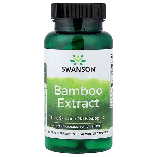 Swanson Vitamins, Extracto de bambú, 60 cápsulas veganas (300 mg por cápsula)