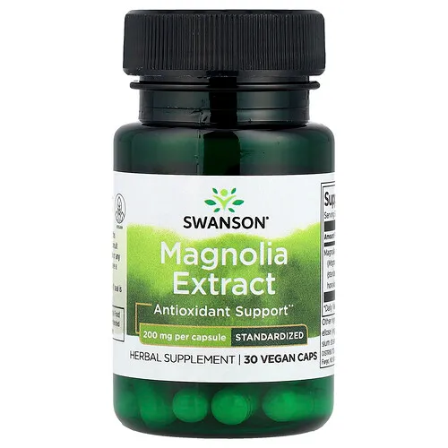 Swanson Vitamins, Extracto de magnolia, 200 mg, 30 cápsulas veganas