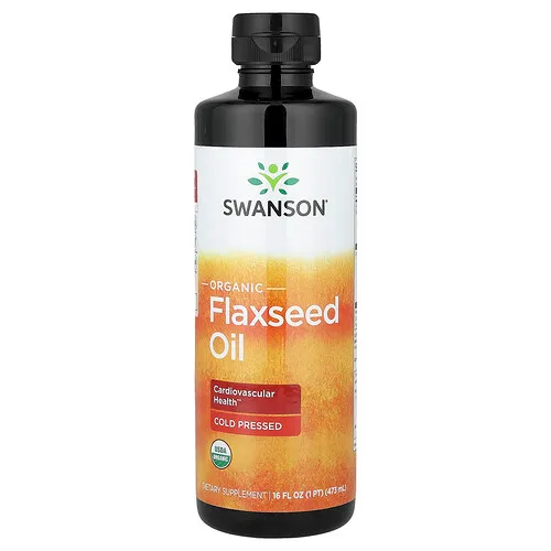 Swanson Vitamins, Aceite de semilla de lino orgánico, 473 ml (16 oz. líq.)