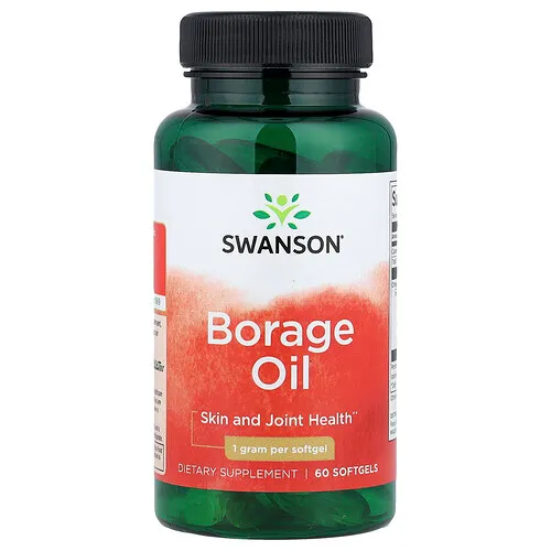 Swanson Vitamins, Aceite de borraja, 1 g, 60 cápsulas blandas