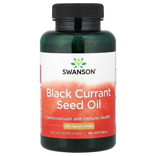 Swanson Vitamins, Aceite de semilla de grosella negra, 500 mg, 180 cápsulas blandas