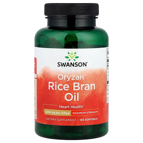 Swanson Vitamins, Aceite de salvado de arroz Oryzan™, 1000 mg, 90 cápsulas blandas