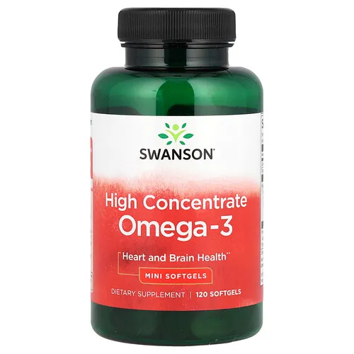 Swanson Vitamins, Omega-3 de alto concentrado, 120 minicápsulas blandas