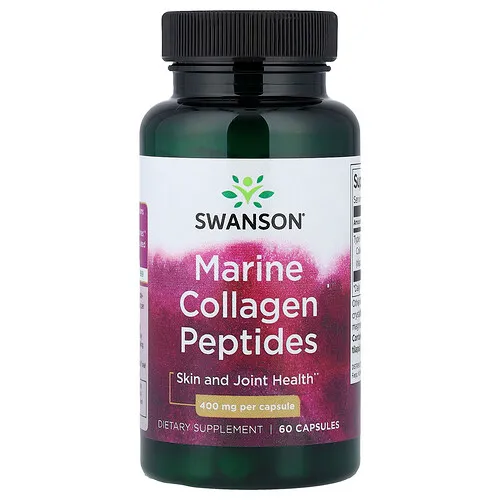 Swanson Vitamins, Péptidos de colágeno marino, 400 mg, 60 cápsulas