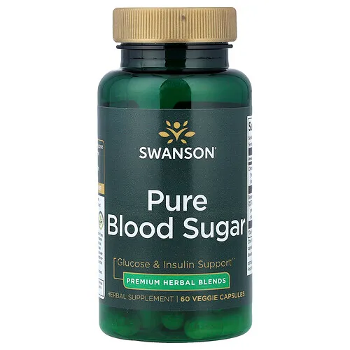 Swanson Vitamins, Glucosa en sangre pura`` 60 cápsulas vegetales