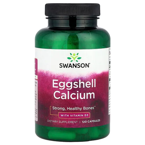 Swanson Vitamins, Calcio de cáscara de huevo con vitamina D3, 120 cápsulas