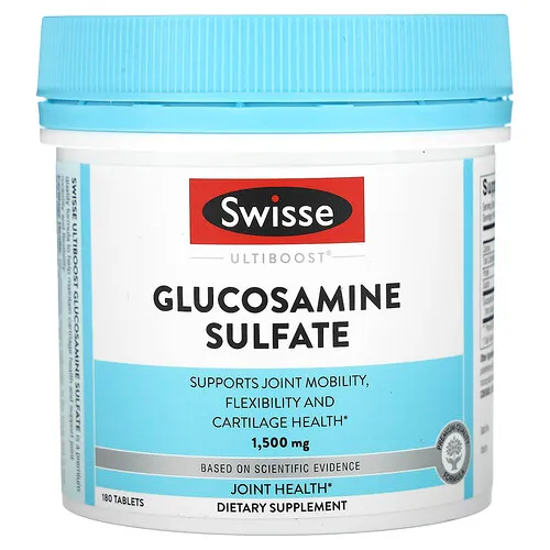 Swisse, Ultiboost, sulfato de glucosamina, 1,500 mg, 180 comprimidos