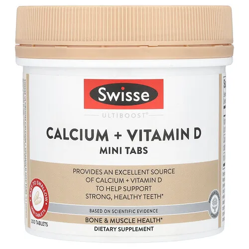 Swisse, Minicomprimidos Ultiboost®, Calcio y vitamina D, 300 comprimidos